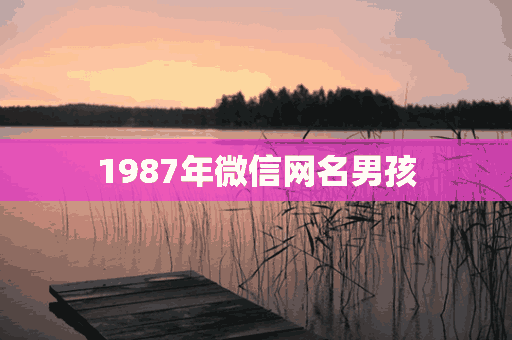 1987年微信网名男孩